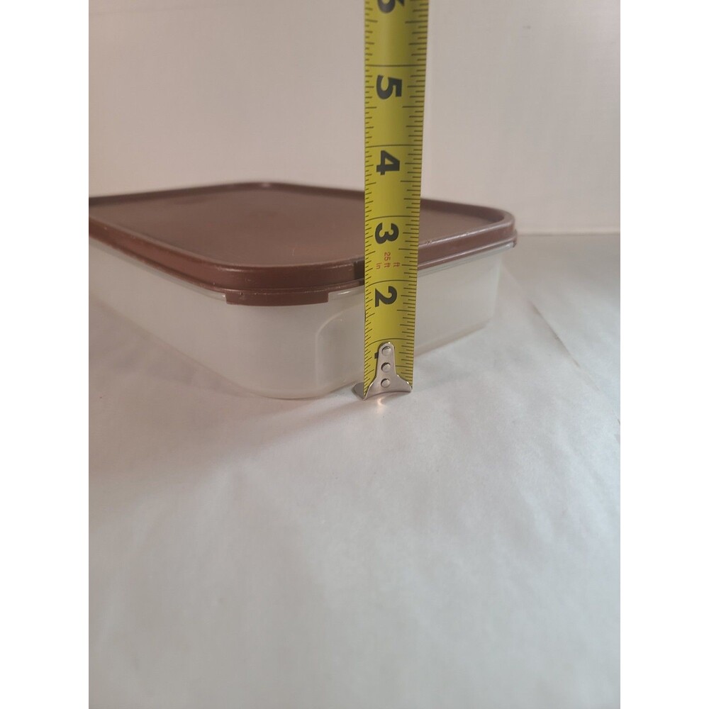 VTG Tupperware Modular Mates Rectangle Storage Container 8.5 Cup 1608-3 Brown - Picture 5 of 8